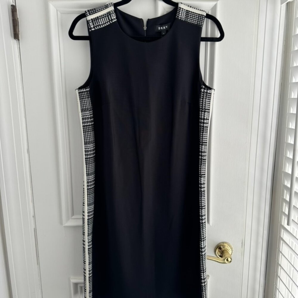 DKNY Black and White Dress with back zipper